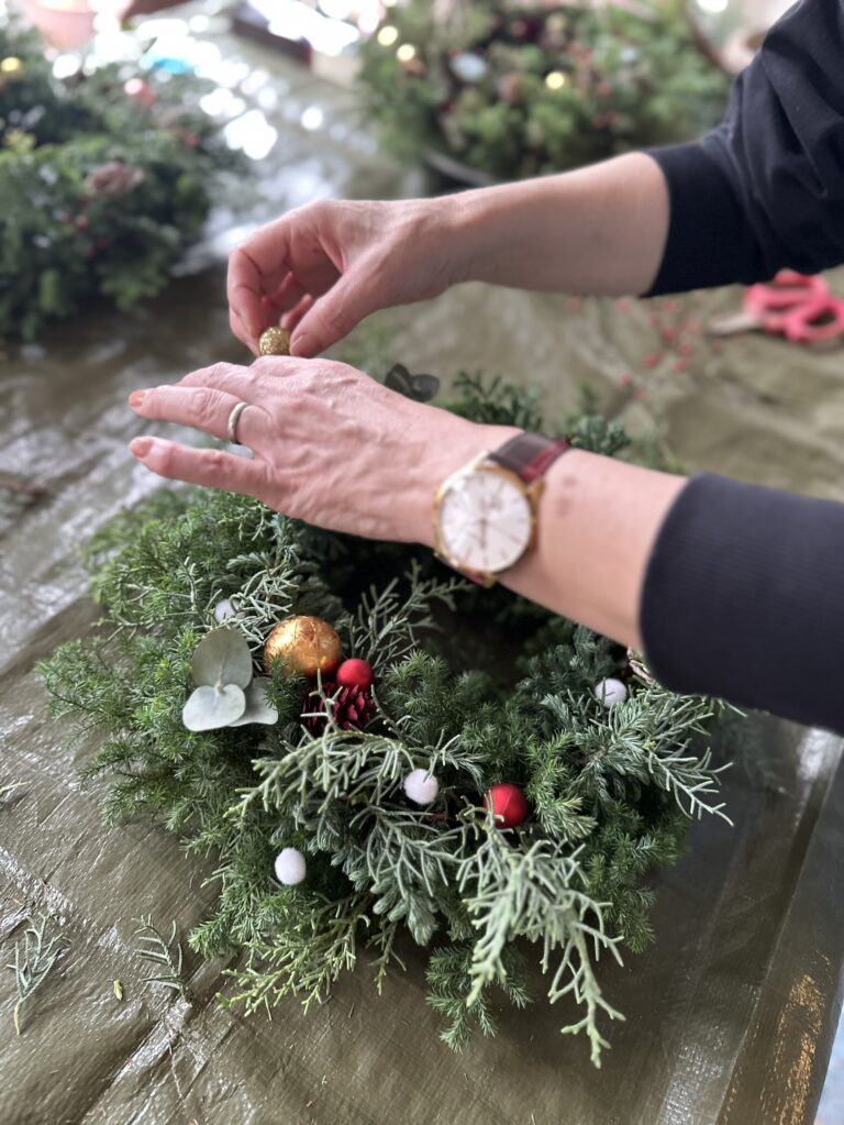 クリスマスリース作り