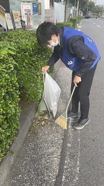 10月最後の朝の地域清掃