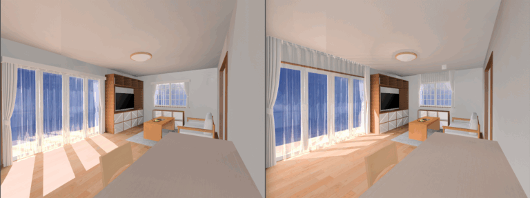 カーテンレールで変わる印象