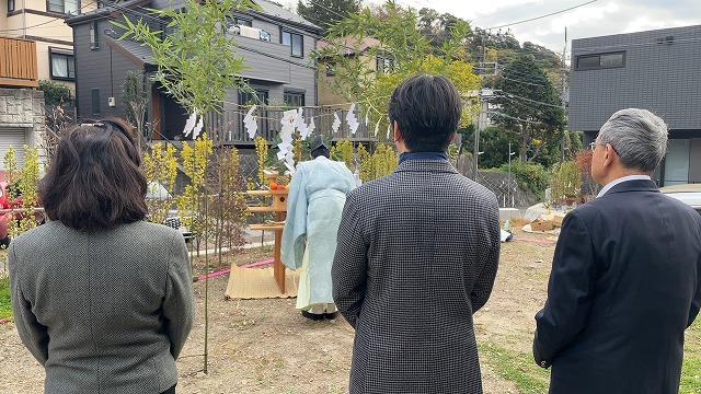鎌倉の現場の地鎮祭