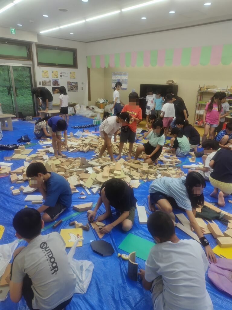 端材であそぼう！大工教室終了しました！