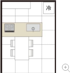 横浜市の注文住宅キッチンプラン04レイアウト