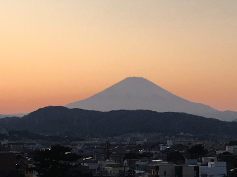夕暮れ富士