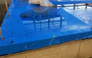 上棟前の台風
